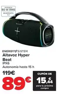Carrefour Energy sistem - altavoz hyper beat oferta
