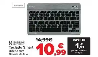 Carrefour Subblim - teclado smart oferta