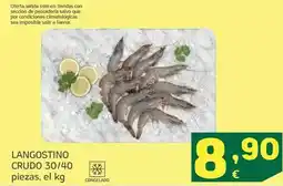 HiperDino Langostino crudo 30/40 piezas oferta