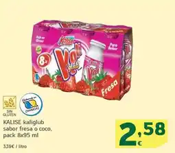 HiperDino Kalise - kaliglub sabor fresa o coco oferta
