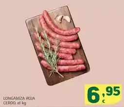 HiperDino Longaniza roja cerdo oferta