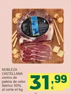 HiperDino Nobleza castellana - centro de paleta de cebo iberico 50% oferta
