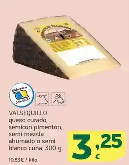 HiperDino Valsequillo - queso curado/ semicon pimenton/ semi mezcla ahumado o semi blanco cuna oferta