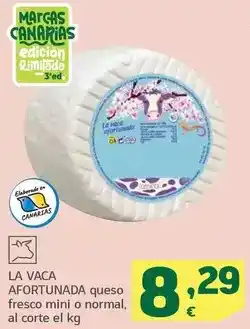 HiperDino La vaca afortunada - queso fresco mini o normal oferta