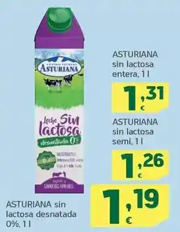 HiperDino Central lechera asturiana - sin lactosa desnatada 0% oferta