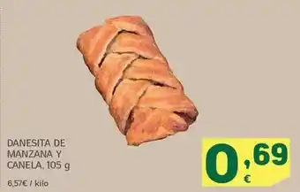 HiperDino Danesita de manzana y canela oferta