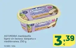 HiperDino Central lechera asturiana - mantequilla ligera sin lactosa/ barqueta o mediterranea oferta