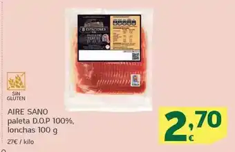 HiperDino Aire sano - paleta d.o.p. 100%/ lonchas 100 g oferta