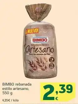 HiperDino Bimbo - rebanada estilo artesano oferta