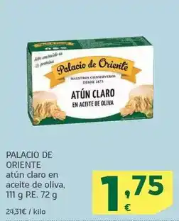HiperDino Palacio de oriente - atun claro en aceite de oliva oferta