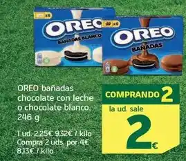 HiperDino Oreo - bañadas chocolate con leche o chocolate blanco oferta
