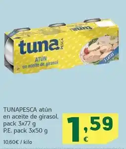 HiperDino Tunapesca - atun en aceite de girasol oferta