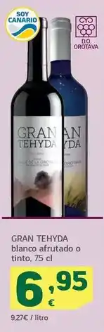 HiperDino Gran tehyda - blanco afrutado o tinto oferta