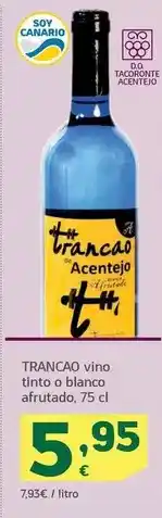 HiperDino Trancao - vino tinto o blanco afrutado oferta
