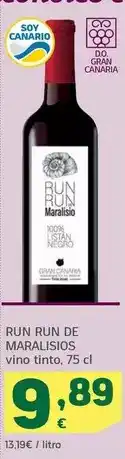 HiperDino Run run de maralisios - vino tinto oferta
