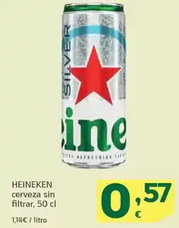 HiperDino Heineken - cerveza sin filtrar oferta