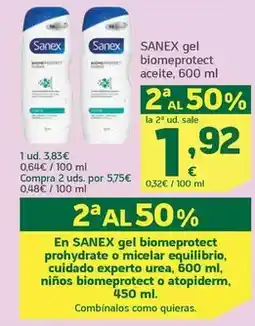 HiperDino Sanex - gel biomeprotect aceite oferta