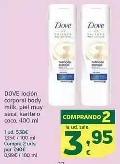 HiperDino Dove - loción corporal body milk oferta