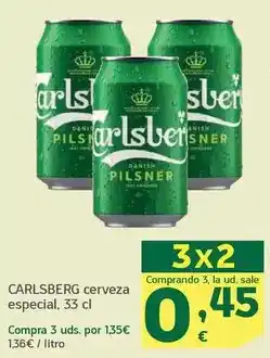 HiperDino Carlsberg - cerveza especial oferta