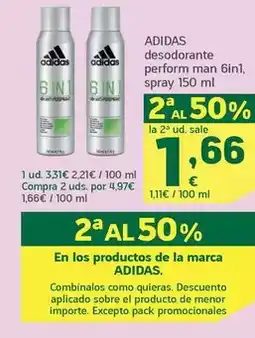 HiperDino Adidas - desodorante perform man 6inl oferta