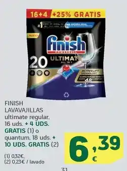 HiperDino Finish - lavavajillas ultimate regular oferta