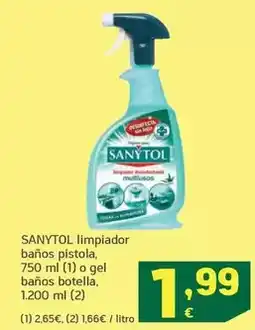 HiperDino Sanytol - limpiador baños pistola oferta