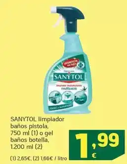HiperDino Sanytol - limpiador baños pistola oferta
