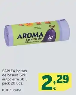 HiperDino Saplex - bolsas de basura sph autocierre oferta