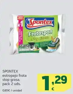 HiperDino Spontex - estropajo frota stop grasa oferta