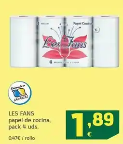 HiperDino Les fans - papel de cocina oferta