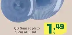 HiperDino Qd sunset plato 19 cm azul oferta