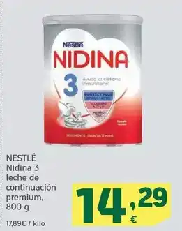 HiperDino Nestlé - nidina 3 leche de continuación premium oferta