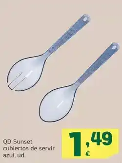 HiperDino Qd sunset cubiertos de servir azul oferta