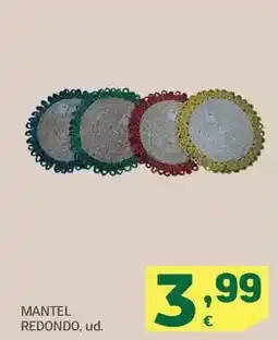 HiperDino Mantel redondo oferta