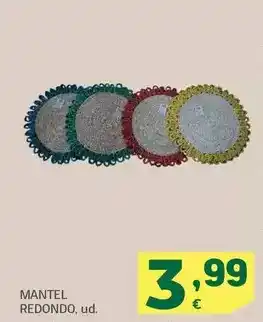 HiperDino Mantel redondo oferta