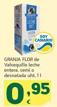 HiperDino Valsequillo - granja flor leche entera oferta