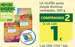 HiperDino La isleña - pasta simple oferta