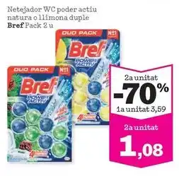 Sorli Bref - netejador wc poder actiu natura o llimona duple oferta