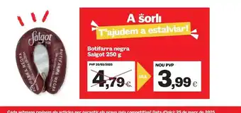 Sorli Salgot - botifarra negra oferta