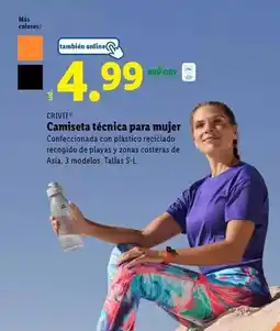 Lidl Crivit - camiseta técnica para mujer oferta