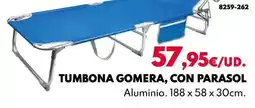 BricoCentro Tumbona gomera, con parasol oferta