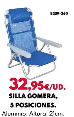BricoCentro Silla gomera, 5 posiciones oferta