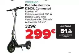 Carrefour Cecotec - patinete eléctrico d30xl connected oferta