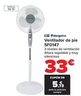 Carrefour Orbegozo - ventilador de pie sf0147 oferta