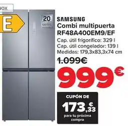Carrefour Samsung - combi multipuerta rf48a400em9/ef oferta