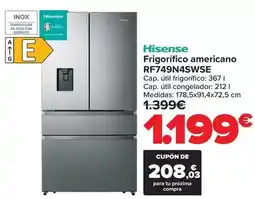 Carrefour Hisense - frigorífico americano rf749n4swse oferta