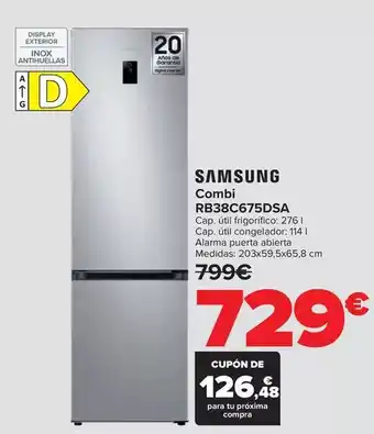 Carrefour Samsung - combi rb38c675dsa oferta