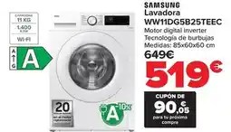 Carrefour Samsung - lavadora ww11dg5b25teec oferta