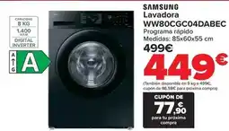 Carrefour Samsung - lavadora ww80cgc04dabec oferta