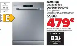 Carrefour Samsung - lavavajillas dw60m6040fs oferta